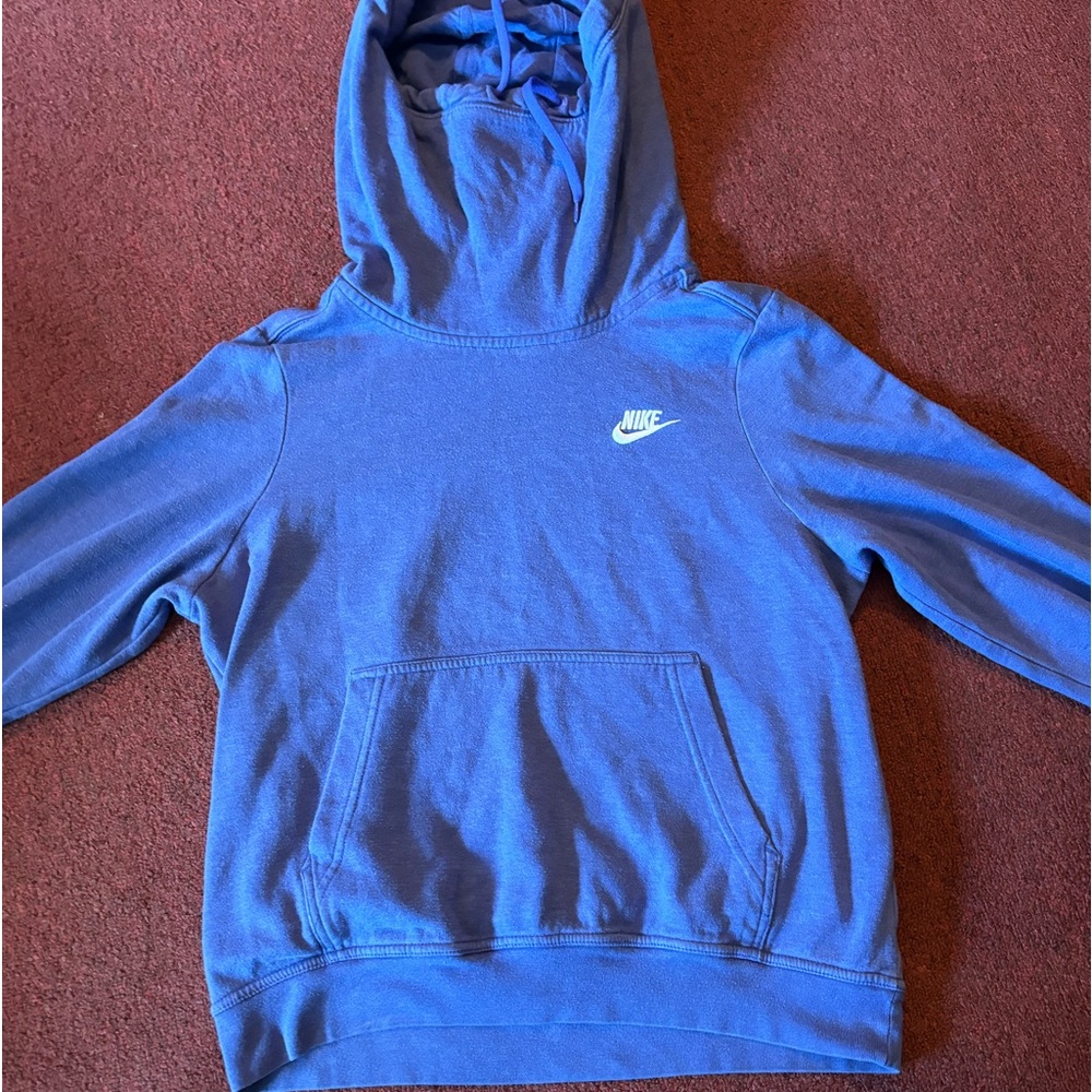 Unisex size M blue Nike cowl hoodie sweatshirt with pockets